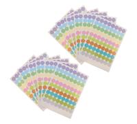 Amosfun Pegatinas Redondas Removibles para Botellas de Aceite Esencial, 20 Hojas de Etiquetas de Papel Recubierto para Organización Fácil y Decoración Hogar
