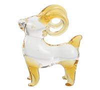 Amosfun Pequeño para El Escritorio Decorativo De Cabra De Cristal De Pie Suerte U Oveja Pulgadas Año Feng Escultura De Escritorio X Animal Vida Buen Pisapapeles De Oficina