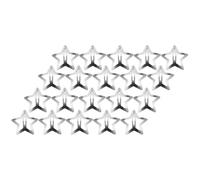 Amosfun Pinzas Cabello Forma de Estrella Plateadas 4 Cm, Set de 20 Clips Metálicos Pequeños, Accesorios Cabello Mujer y Niñas, Pasadores de Estrellas para Peinados Casuales y Formales