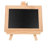 Amosfun Pizarra Pequeña Base, Pizarra de Escritura de Madera Negra, Tablero de Mensajes Decorativo para Mesa, para Decoración del Hogar,