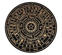 Amosfun Placa de energía cristalina decoración del hogar tablero de mensajes metafísicos estrella decorativo tablero de espíritu tablero de péndulo de madera Black