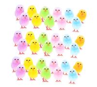 Amosfun Pollitos De Pascua Realistas Mini Figuras De Animales Decoración De Cesta De Pascua