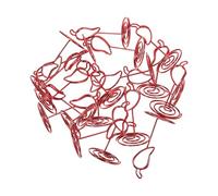 Amosfun Portatarjetas de Lugar Clip Rojo de 20 Piezas, Soporte Decorativo para Tarjetas de Mesa de 6,6 Cm, Adecuado para Concursos de Cocina, Bodas y Fiestas Temáticas de