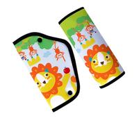 Amosfun Protector de Cinturón para Niños Ajustador, Funda de Hombro y Cuello de Tela Suave, Cojín Ortopédico para Coche y Protección Sueño