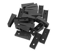 Amosfun Protectores de Patas de Silla Curvos Antideslizantes 20 Piezas Negras para Sillas de Oficina, Almohadillas de Goma para Suelo y Alfombra, Protección Acústica y Movilidad Mejorada