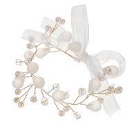 Amosfun Pulsera Dama De Honor Con Perlas De NáCar Flor De MuñEca Nupcial Dorada Ajustable Para Bodas Eventos Formales Fiesta