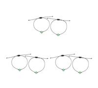 Amosfun Pulsera De Aguacate Ajustable, Pulsera De Amistad Hecha a Mano Con Arcilla PoliméRica Y Cera, Ideal Para Regalo En Navidad, CumpleañOs, Día Del Padre, Fiestas Y Celebraciones, Set De 6