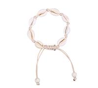 Amosfun Pulsera de Tobillo de Concha Brazalete de Cadena de Bohemia de Playa de Hawai para niña de Mujeres