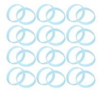 Amosfun Pulseras de Silicona Fluorescentes Azules 40 Piezas Pulseras Elásticas Deportivas Resistentes al Agua Luz Nocturna para Eventos y Fiestas al Aire Libre Tamaño Ajustable para