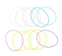 Amosfun Pulseras Finas de Silicona Cabello que Brillan Oscuridad, 30 Unidades, No Dañan el Pelo, Ideales para Niñas y Mujeres Color Aleatorio