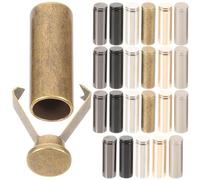 Amosfun Puntas para Cordones de Pantalones 24 Piezas, Accesorios de Aleación Metálica en 6 Colores (, Perla,), Topes de Cordón Resistentes y Decorativos para Manualidades y Ropa