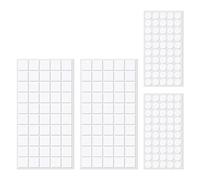 Amosfun Puntos Adhesivos de Doble Cara Transparentes para Manualidades, Masilla Adhesiva Removible 200 Unidades (100 Redondos 10mm 100 Cuadrados 20mm) para Globos y Decoración de Fiestas