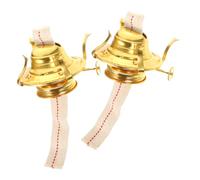 Amosfun Regulador De Lámpara De Queroseno Vintage 2piezas Quemador para Lámpara De Aceite Base Metálica Ajustable Compatible Mechas De 2cm