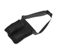 Amosfun Riñonera para Masaje Doble Funda para 2 Botellas de Aceites Esenciales, Cinturón Ajustable Negro, Organizador Portátil para Loción y Accesorios en Salones y SPA