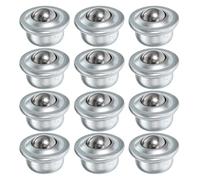 Amosfun Rodillos para Rodamientos de Bolas Aplicables de Acero al Carbono Cy-15H 12 Unidades Ruedas Giratorias Pequeñas para Automatización Manipulación de Materiales y