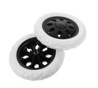 Amosfun Ruedas de Repuesto Negras para Carrito de Compra y Equipaje, Ruedas Giratorias Kit de Fijación para Carritos Manuales y Personas Mayores