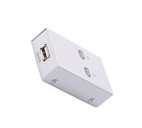 Amosfun Selector Automático USB 2.0 para Impresoras y Escáneres, Conmutador Bidireccional de 2 Puertos, Caja sin Cable para Compartir Dispositivos en Oficina y Hogar, Compatible Pc,
