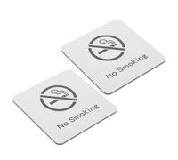 Amosfun Señales de Prohibido Fumar 2 Piezas Aluminio Resistente Intemperie para Interiores y Exteriores, Letreros Antitabaco para Negocios, Escuelas, Hospitales y Ambientes Libres de Humo