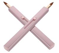 Amosfun Set de 2 Pinceles Retráctiles para Labios Tapa, Aplicador de Barra y Gloss, Cepillos Portátiles para Maquillaje de Labios y Contorno en Mujeres