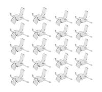 Amosfun Soporte de Exhibición Acrílico Transparente para Joyas, 20 Piezas (10 Pequeñas 10 Medianas), Caballetes Triangulares para Colgantes y Objetos de Colección, Adecuado para Tienda,