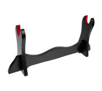 Amosfun Soporte de Flauta y Espada de Madera Negra para Almacenar y Exhibir Instrumentos Tablero de Densidad para Escritorio