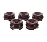 Amosfun Soporte de Madera Natural para Esfera de Cristal 45 X 23 CM Base Decorativa Estable para Exhibición de Bolas de Cuarzo y Piedras Pedestal Pequeño para Globo Terráqueo Pack 5