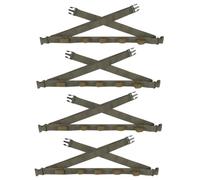 Amosfun Soporte para Caña de Pescar para Coche 4 Piezas Banda Fija Color Verde Militar, Portaequipajes para Cañas de Pesca, Accesorio de Almacenamiento para Vehículo, Equipo de Pesca