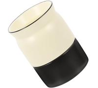 Amosfun Soporte Para Cubiertos De Cerámica Cubeta Para Guardar Vajilla Negra y Blanca Organizador De Cocina Para Escurre Cubiertos De Cocina Hogar