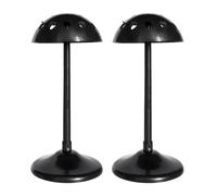 Amosfun Soporte para Pelucas Desmontable 2 Pcs Negro, Expositor de Pelucas Estable Base Sólida para Peinados y Exhibición, Accesorio Adecuado para Salón y Cuidado del Cabello