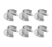 Amosfun Soportes Diámetro 1,06'' de para Barra de Armario 6 de Acero Inoxidable en Forma de U con Tornillos y Tubo de Expansión para Organización del Hogar y Lavandería