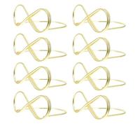 Amosfun Soportes Metálicos para Notas y Tarjetas de Mesa, Paquete de 20 Piezas Color Dorado, Abrazaderas para Fotos y Números de Mesa, Decoración Creativa para Oficina, Bodas y