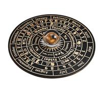 Amosfun Tablero De Péndulo Redondo Grande De Madera Para Adivinación y Radiestesia, Panel De Espíritus Letras e Iconos Para Uso Espiritual y Decoración Del Hogar