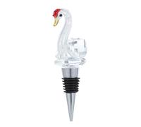 Amosfun Tapón de Botella Decorativo Cisne de Cristal Tapón Metálico Reutilizable con Sello Hermético para Cerveza y Otras Bebidas Preserva y
