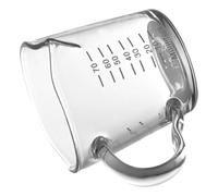 Amosfun Taza Medidora de Vidrio Resistente al Calor 70 Ml con Doble Boca y Escala Clara para Espresso y Café, Copa de Cristal para Cocina y Bar, Vaso Medidor de Volumen Preciso