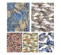 Amosfun Tela de Algodón 100% para Manualidades, Pack 5 Piezas 20x25 Cm, Patchwork y Acolchado, Diseño Estampado para Costura DIY y Proyectos Artesanales