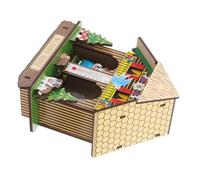 Amosfun Termómetro E Higrómetro para Casa Beige de Plástico Diseño Simple y Función de Colgar Pared para Medir Temperatura y Humedad Color Aleatorio