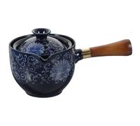 Amosfun Tetera Porcelana China Giratoria Con Asa Lateral Para Té Individual Dispensador De Té De Cerámica Resistente Al Calor Ideal Para Hogar Y Oficina 6.69X4.33X3.93 Pulgadas
