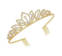 Amosfun Tiara de Aleación con Incrustaciones Brillantes en Forma de Corazón, Tocado para Novia Delicado y Accesorio de Boda Elegante para Fiestas, Cumpleaños y Celebraciones