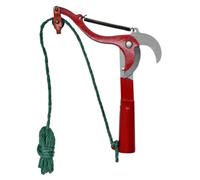 Amosfun Tijeras de Podar para Decoracion Otono, Podadora de Mano con Polea Compuesta de Acero Roja para Jardinería y Paisajismo en Arbustos y Ramas
