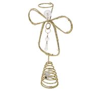 Amosfun Topper del árbol navideño Colgante de árbol de Navidad Adorno de de Navidad Golden