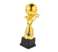 Amosfun Trofeo de Balón de Fútbol Plástico, Premio Deportivo para Competiciones Escolares y Clubes, Trofeo de Fútbol 1 Pieza para Eventos y Recuerdos Deportivos Reutilizable
