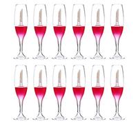 Amosfun Tubo de Brillo Labial Vacío 8ml en Forma de Copa de Vino Roja, Botella Rellenable Portátil para Muestras y Viaje, Pack de 12 Unidades, Contenedor Transparente para Esmalte y Tinte