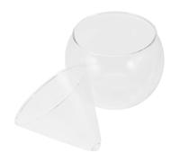 Amosfun Vaso de Vidrio Transparente Soporte para Hielo, Copa Creativa para Cócteles, Jugos y Postres, Apta para Uso en Bares y Fiestas