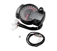 Amosfun Velocímetro Digital Multifunción Para Motocicleta Tacómetro y Odómetro, Pantalla Lcd Retroiluminada 7 Colores, Indicador Batería, Accesorio Moto, Uso Todo El Año