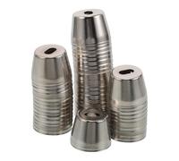 Amosfun Virola Niquelada para Mango de Cuchillo de Cocina, Accesorio de Repuesto Artesanal, 50 Unidades, Ajuste Preciso para Mangos de Madera, Adecuado para Chefs y Bricolaje