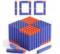 AMOSTING 100 Dardos para Nerf Pistola, 7,2 cm Balas de Goma Munición de Espuma con Bolsa de Juguete (Azul)