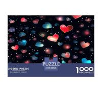 Amour coloré Puzzle Desafíos Divertidos Decoración del Hogar 1000 Piezas Reino del Corazón Soñador Rompecabezas De Decoración Juego De Habilidad para Adultos 38x26cm/1000pcs