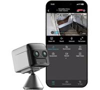 Amouu Cámara Inalámbrica NomadEye para Remolque de Caballos | 4K Ultra HD, Montaje Magnético, Batería de 15 h, Visión Nocturna, Audio Bidireccional para Enganche de Remolques de Ganado, Gooseneck
