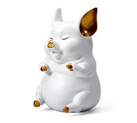 Amoy-Art - Alcancía de poliresina para Regalo, 21 cm, Color Blanco