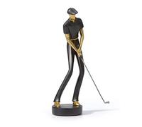Amoy-Art Golf Escultura Figura Golfer Decorativa Regalo Modern Estatua Interior Salon Arte Resina Decoración del Hogar Nergo 24cm